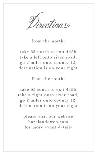 The Calligraphy Script Direction Cards are part of the Crafty Pie collection by Basic Invite.