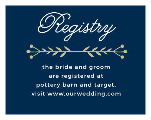 The Folksy Floral Registry Cards is the best way to direct guests to your wedding wish list.
