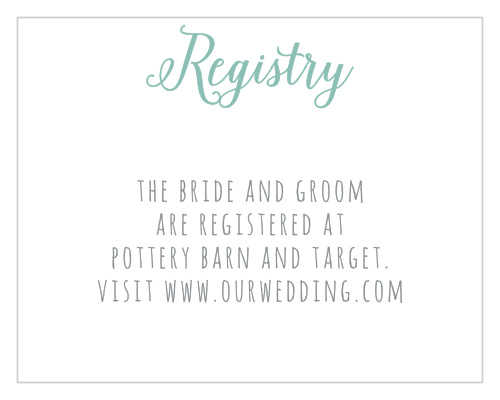 If you have made a registry for your wedding, then you will want to add the Sweet Succulents Registry Cards to your wedding stationery.