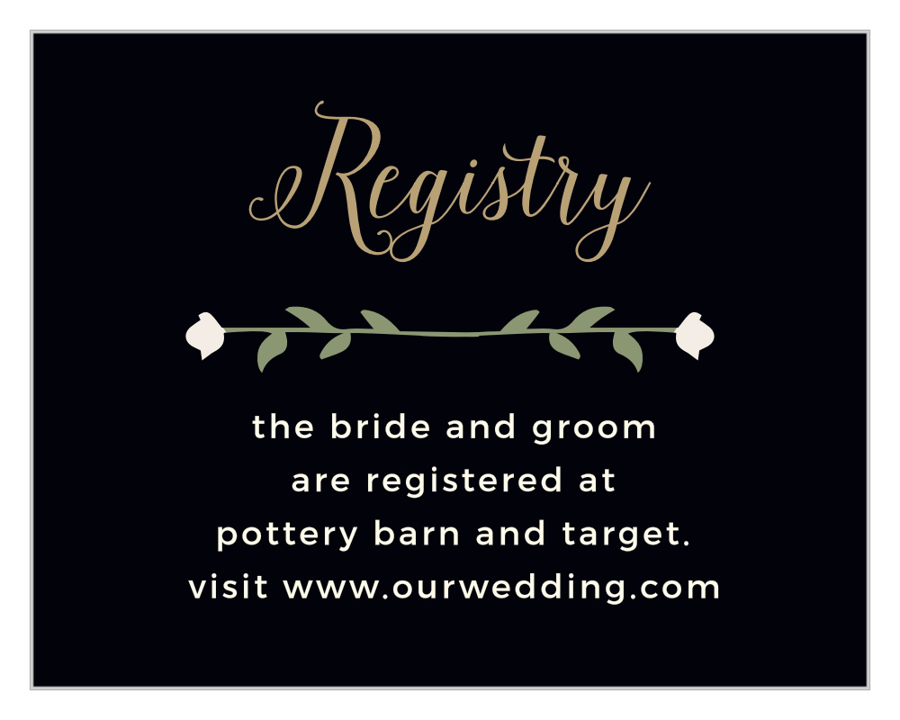 Garden Floral Registry Cards