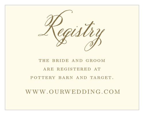 Romantic Vintage Registry Cards
