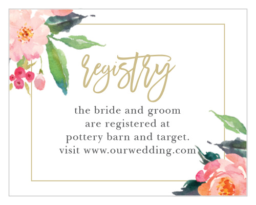 Give guests your wedding wish list with the Standing Ovation Registry Cards.