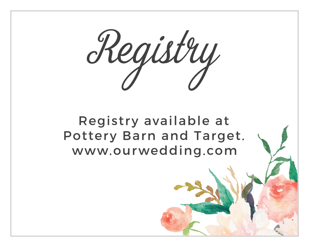 Blossoming Love Registry Cards