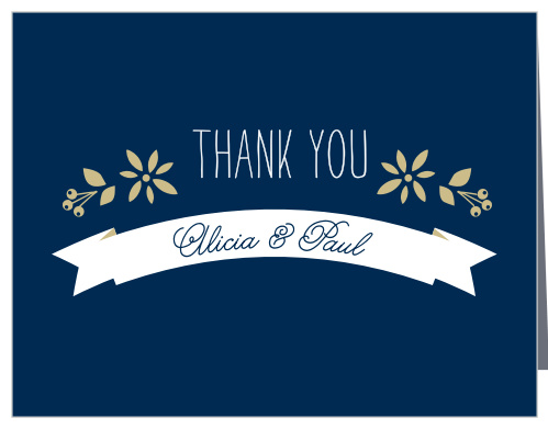 Send your gratitude with the Folksy Floral Foil Thank You Cards from the Crafty Pie Collection at Basic Invite.