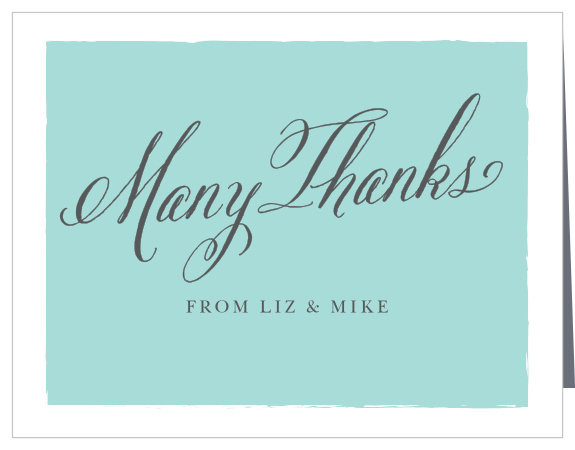Convey your gratitude to friends and family with the Calligraphy Script Thank You Cards from the Crafty Pie Collection at Basic Invite.