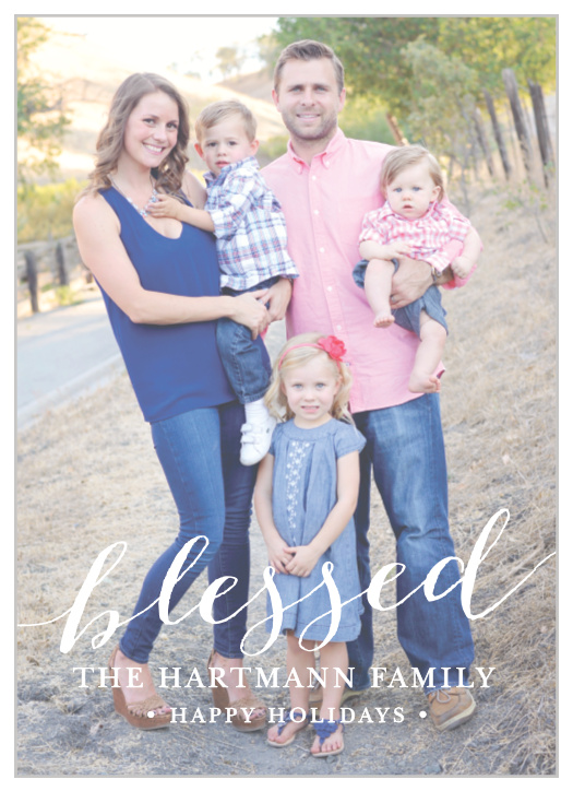 Share your festive greetings this year with the Blessed Photo Holiday Cards. 