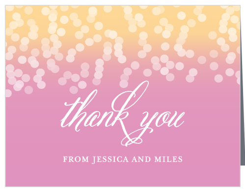 Share your gratitude for family and friends with the Confetti Ombre Thank You Cards from the Crafty Pie Collection at Basic Invite.