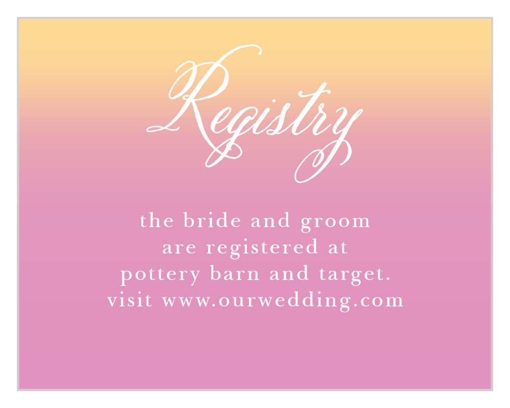 Confetti Ombre Registry Cards