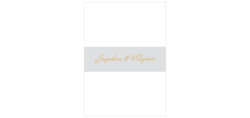 Tie the look of your elegant wedding stationery together with the Whimsical Script Foil Belly Bands.