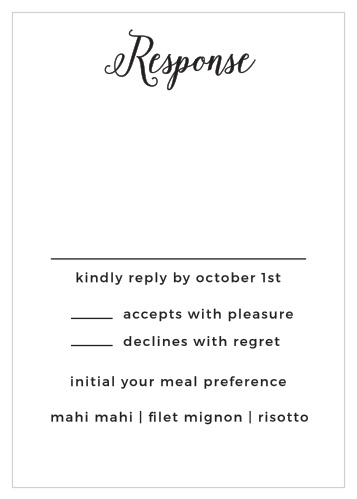 Set the tone for your event with the Floral Stripe Response Cards.