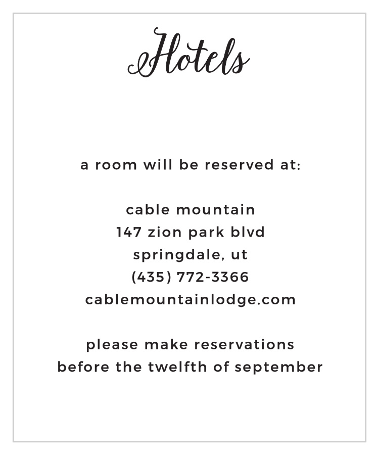 Floral Stripe Accommodation Cards