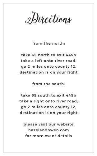 The Floral Stripe Direction Cards are a thoughtful addition to your wedding stationery.