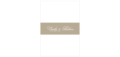 Polish your wedding stationery suite with Emily Swash Belly Bands from the Crafty Pie Collection at Basic Invite.