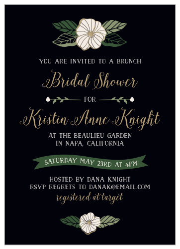 Customize the Garden Floral Bridal Shower Invitations to match the theme of your party.