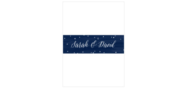 A scattering of hand-drawn stars rests upon a painted background on the Beautiful Night Belly Bands. 