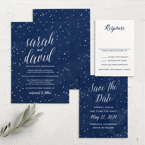 Beautiful Night Wedding Invitations