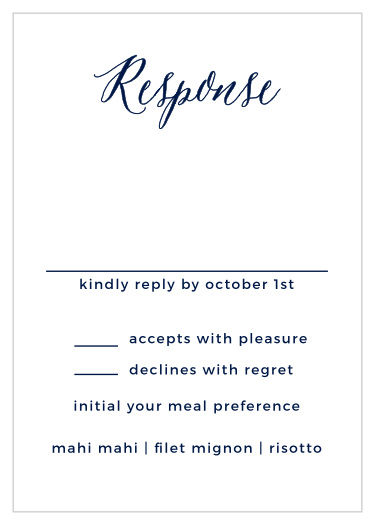 Beautiful Night Response Cards