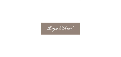 The Vintage Frame Belly Bands are long, thin strips that hold together your entire invitation suite, keeping it organized.