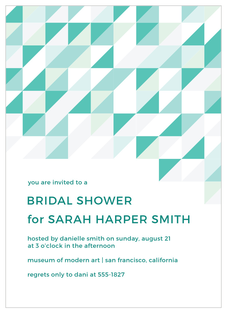 Geometric Chic Bridal Shower Invitations