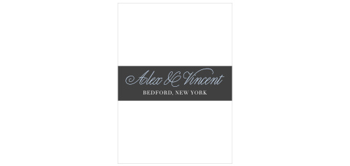 The Mr. & Mrs. Belly Bands are a small and chic way to bundle your wedding stationery together.