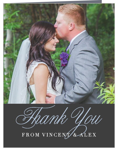 Remember family and friends who celebrated with you on your special day with the Mr. & Mrs. Thank You Cards. 