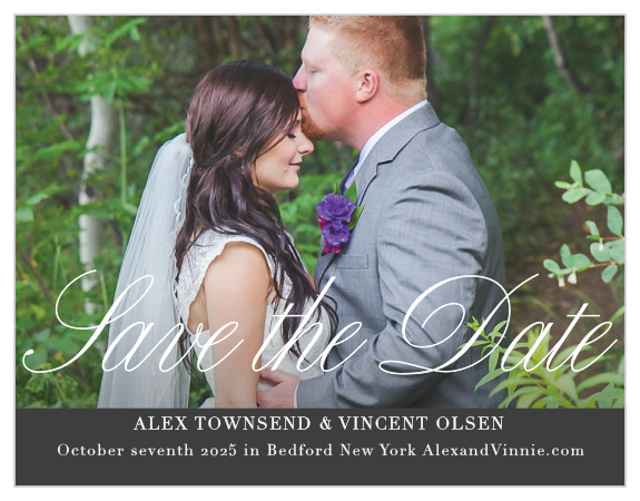 Help guests plan ahead for your event with the Mr. & Mrs. Save-the-Date Cards.