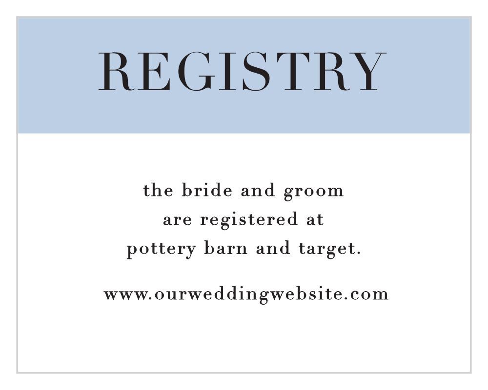 Mr. & Mrs. Registry Cards