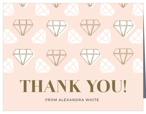 The She's A Gem Bridal Shower Thank You Cards are the perfect complement to the She's A Gem Bridal Shower Invitations.