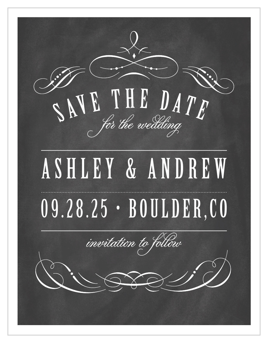Vintage Ornamental Save the Date Cards