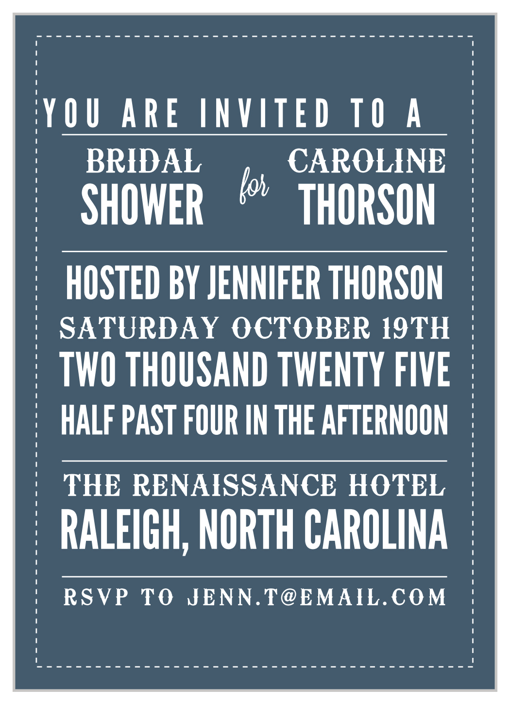 Retro Poster Bridal Shower Invitations