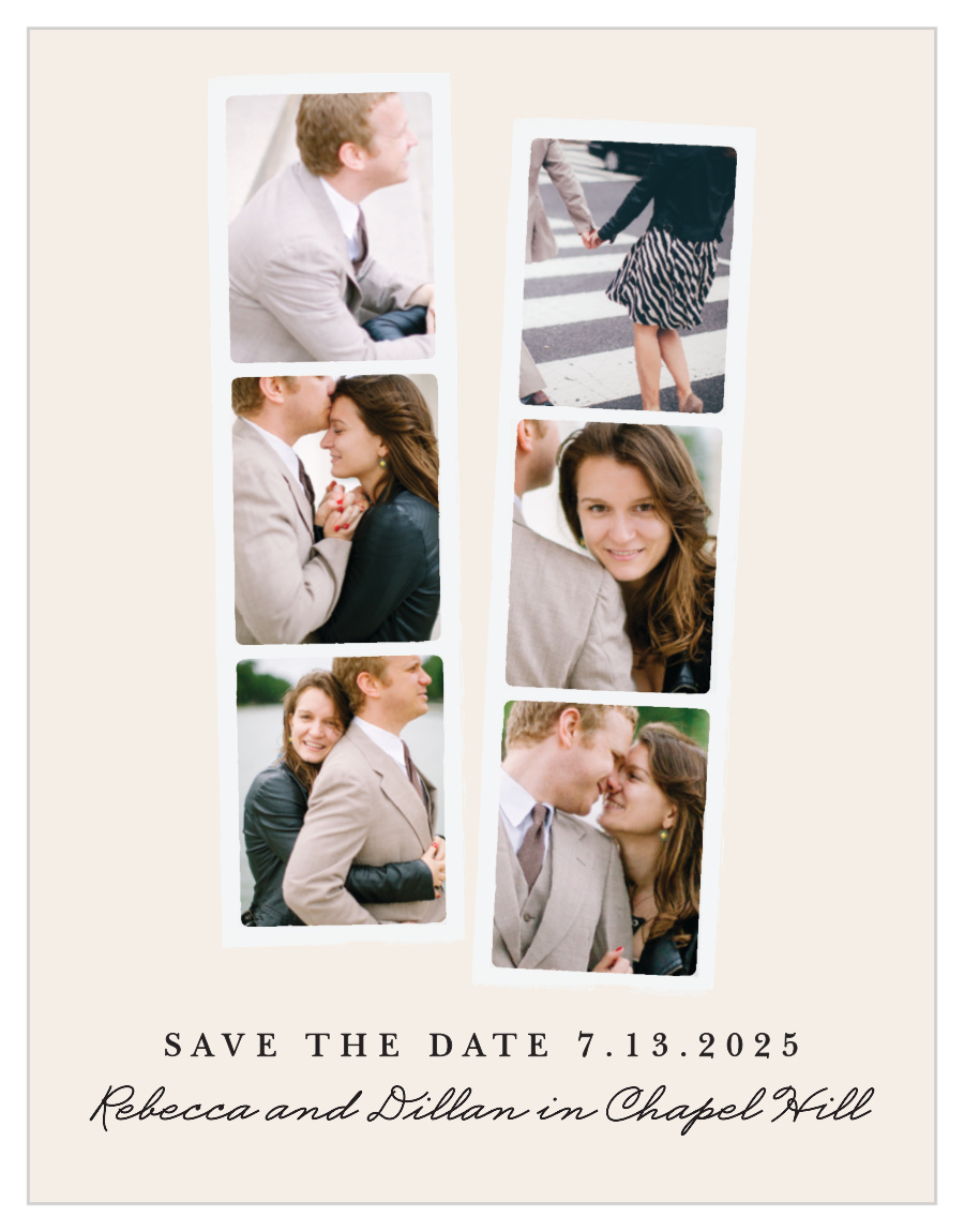 Classic Photo Booth Save the Date Cards