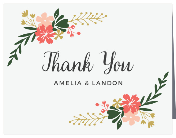 After the party, remember to thank all the friends and family who celebrated with you with the Garden Party Wedding Thank You Cards.