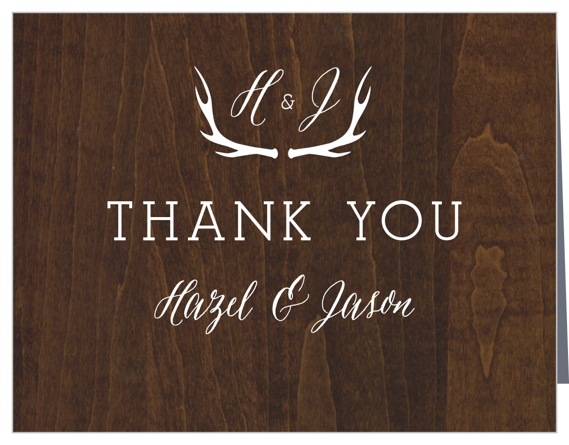 Rustic Wood Wedding Thank You Cards