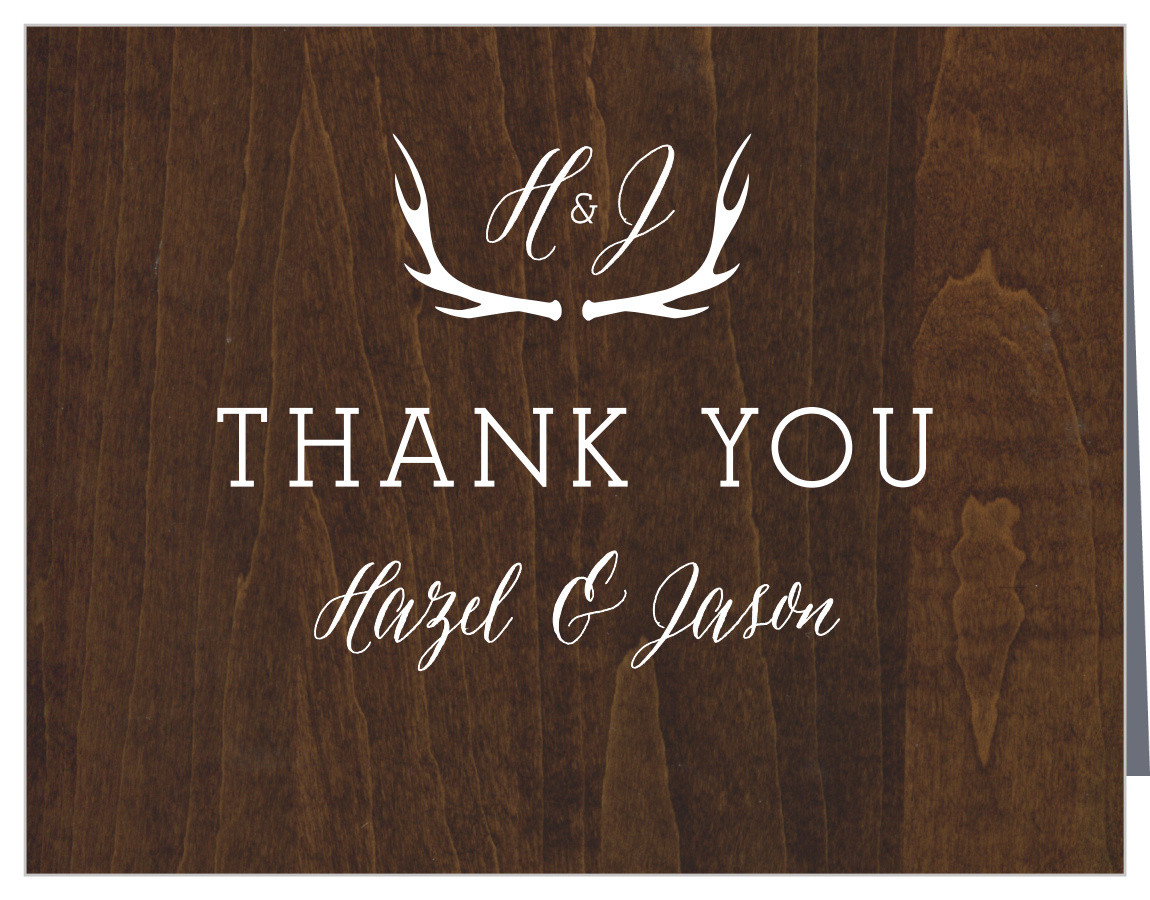 Rustic Wood Wedding Thank You Cards