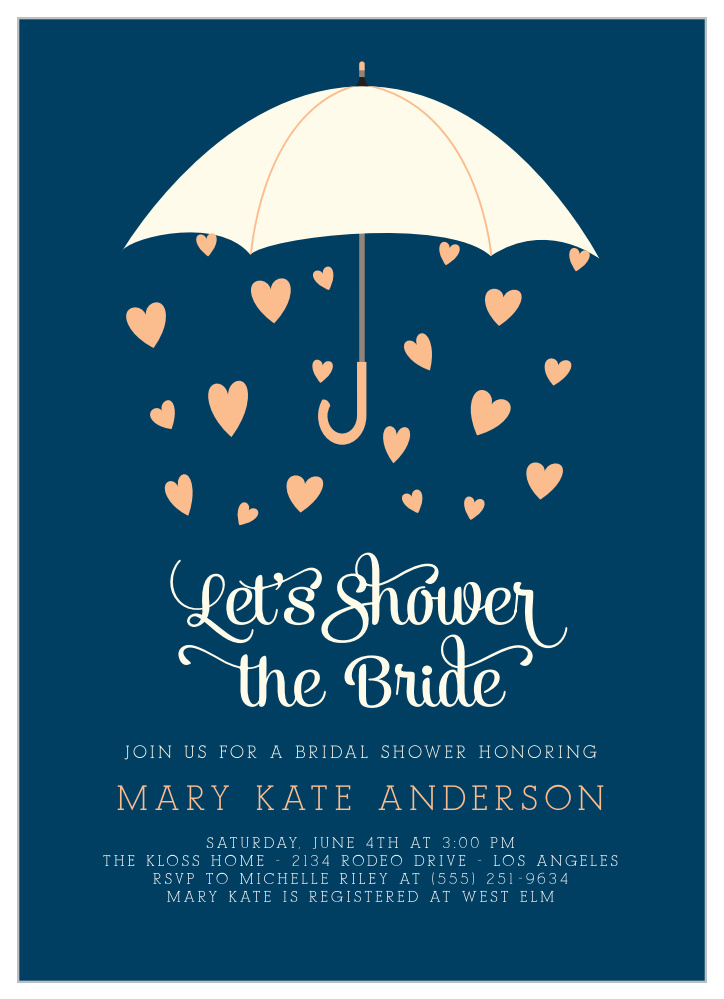 Raining Love Bridal Shower Invitations