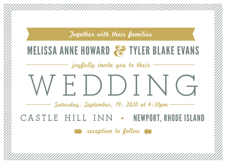 The Snappy Slanted Border Wedding Invitations have a fun, vintage-inspired design.
