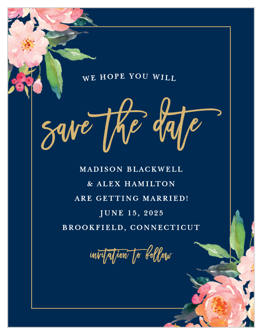 Standing Ovation Foil Save the Date Cards