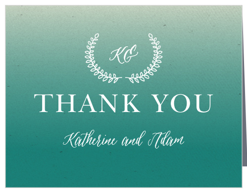 Rustic Ombre Wedding Thank You Cards