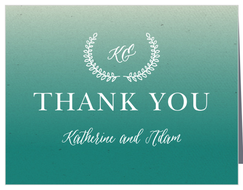 Finish your truly custom wedding stationery with the Rustic Ombre Thank You Cards from the Crafty Pie Collection at Basic Invite.