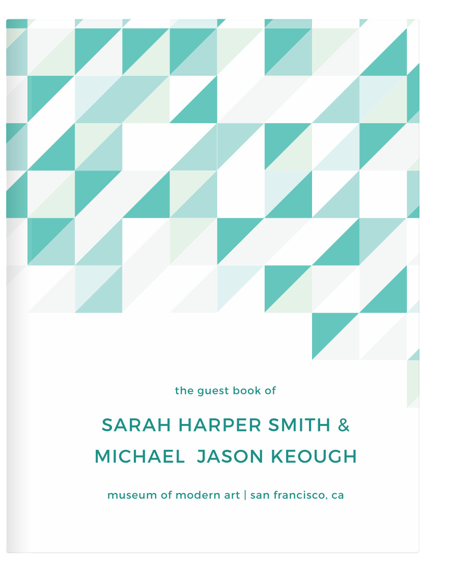 The Chic Geometric Guest Book's design is perfect for today's contemporary couple.