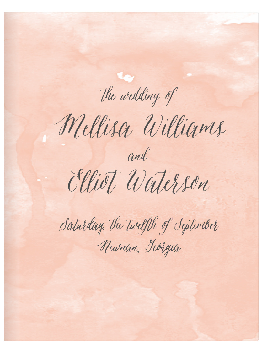 Watercolor Script Wedding Programs by Basic Invite