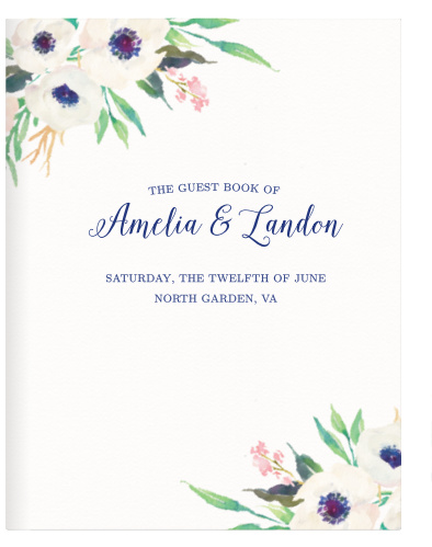 Watercolor Anemone Seal & Send Wedding Invitations by Basic Invite