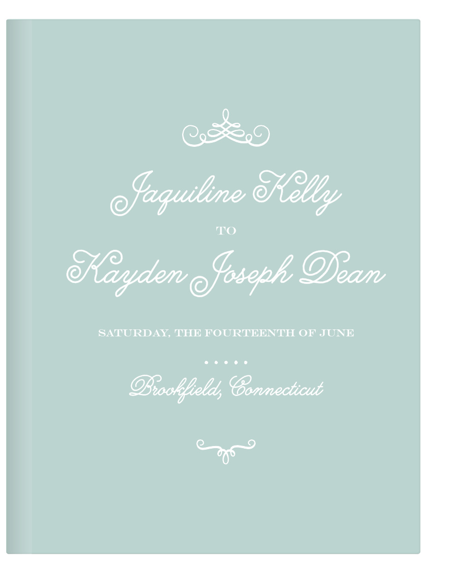 Treat your guests like royalty with the Whimsical Script Guest Book from the Crafty Pie Collection at Basic Invite.