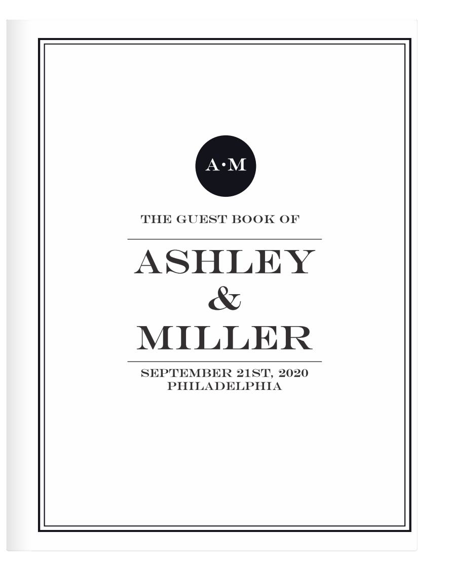 The Modern Elegant Guest Book features a classic design with a contemporary feel.
