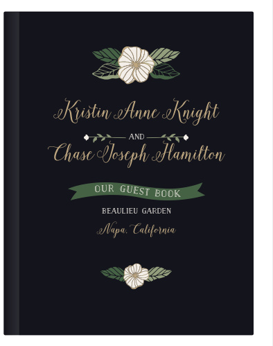 Say "I do" to beautiful style with the Garden Floral Guest Book from the Crafty Pie Collection at Basic Invite.