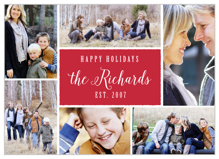 Share life's fantastic moments with the Rustic Snapshots Holiday cards.