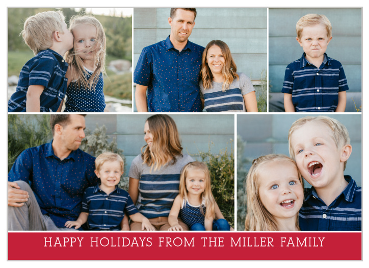 Capture your family's happy, silly and spontaneous moments with the Candid Moments Holiday Cards.