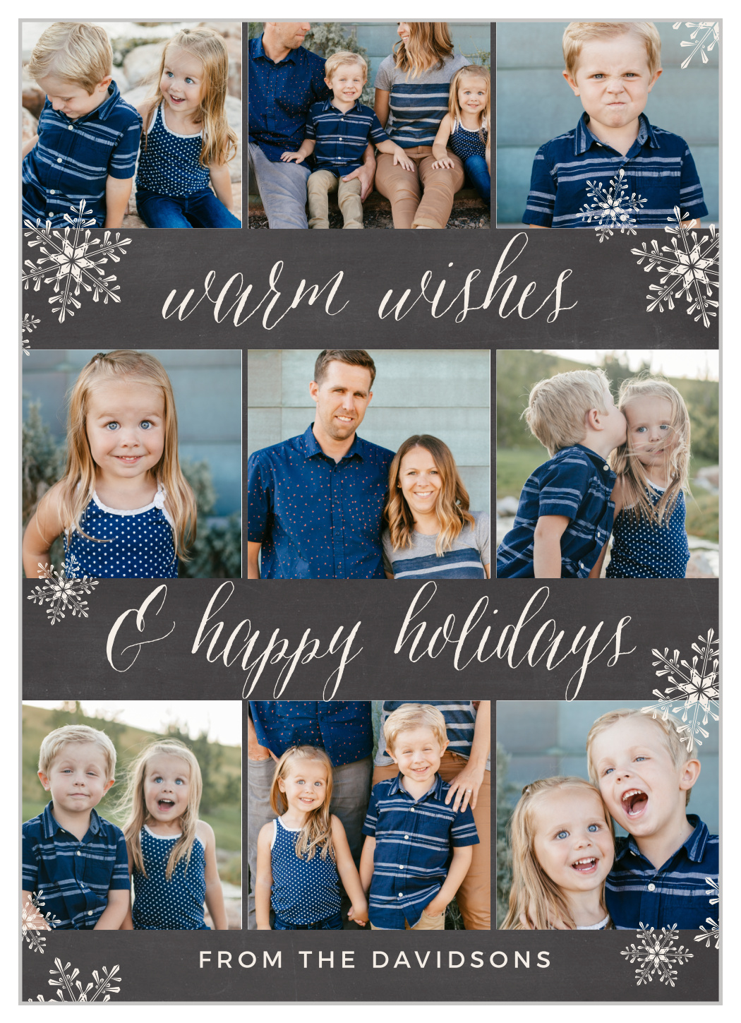 Decorated Filmstrip Holiday Cards