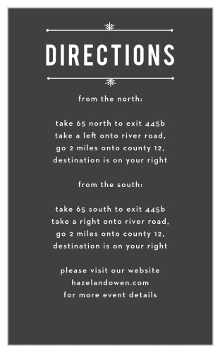 Help guests find your wedding venue with the Hexagon Fade Direction Cards.