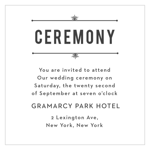 Customize the small, and versatile Hexagon Fade Ceremony Cards to meet your stationery needs.